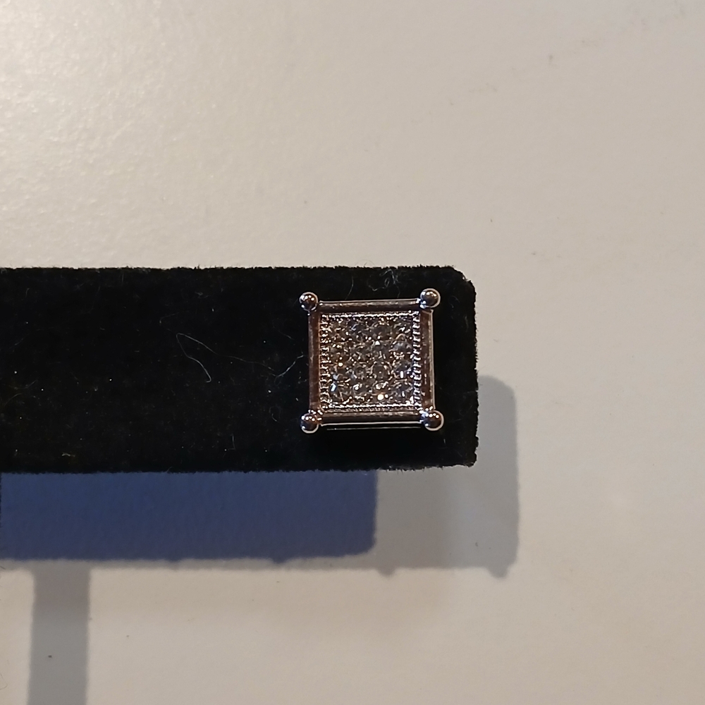 💎  Stainless Steel Square CZ Post Back Studs💎 - Picture 5 of 9